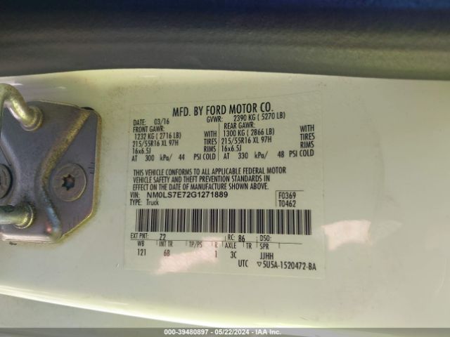 NM0LS7E72G1271889 Ford Transit Connect Xl
