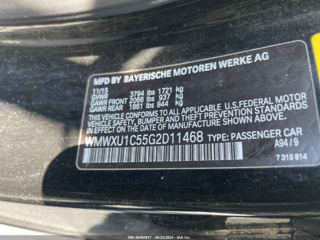 2016 MINI COOPER WMWXU1C55G2D11468 Photo 8