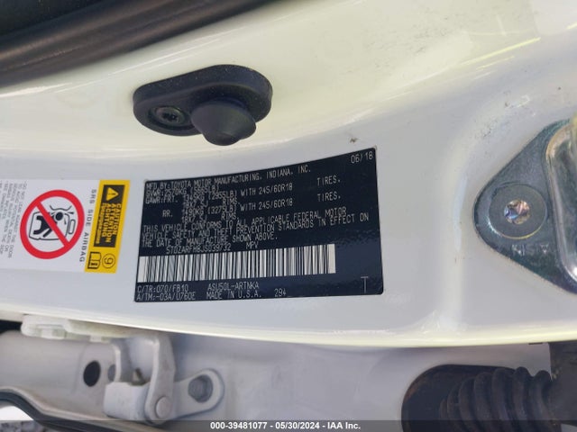 Toyota Highlander Le 2018 5TDZARFH8JS039732 Image 9