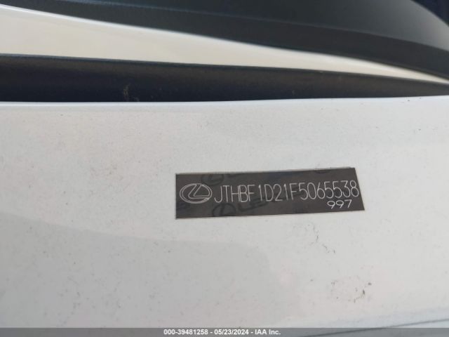 JTHBF1D21F5065538 Lexus IS 250