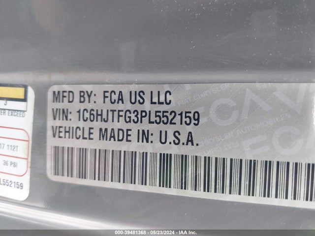Jeep Gladiator Overland 4x4 2023 1C6HJTFG3PL552159 Image 9