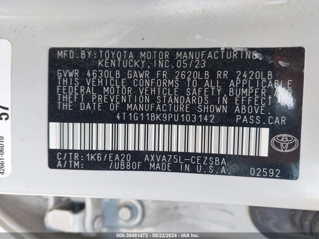 Toyota Camry Se Awd 2023 4T1G11BK9PU103142 Image 9