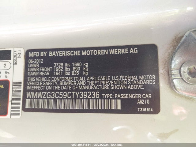 2012 MINI COOPER S CLUBMAN WMWZG3C59CTY39236 Photo 8