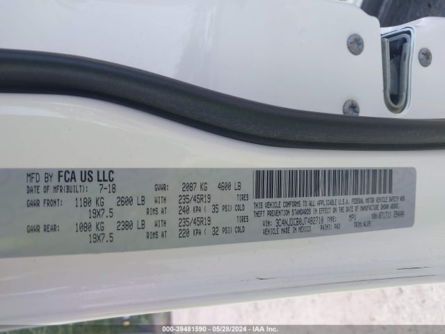 Jeep Compass Limited 4x4 2018 3C4NJDCB0JT482710 Image 9