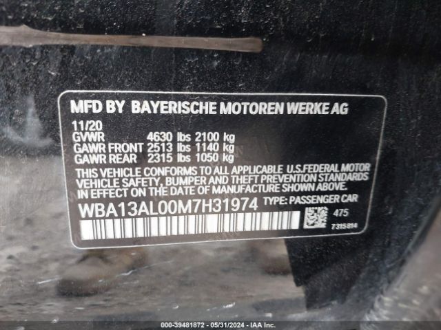 WBA13AL00M7H31974 BMW M235i Gran Coupe Xdrive