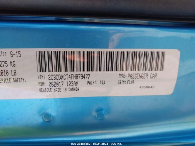 2C3CDXCT4FH879477 Dodge Charger Road/track