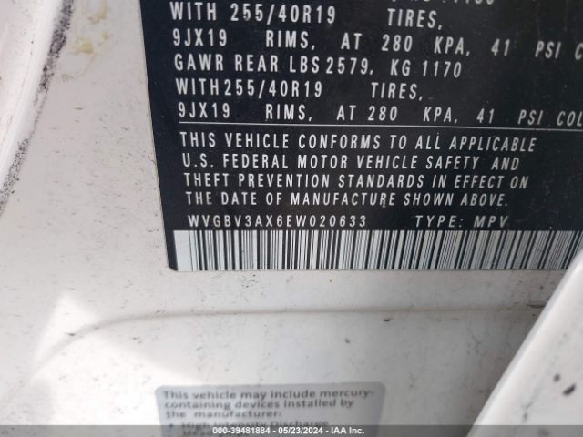 WVGBV3AX6EW020633 Volkswagen Tiguan R-line/s/se/sel