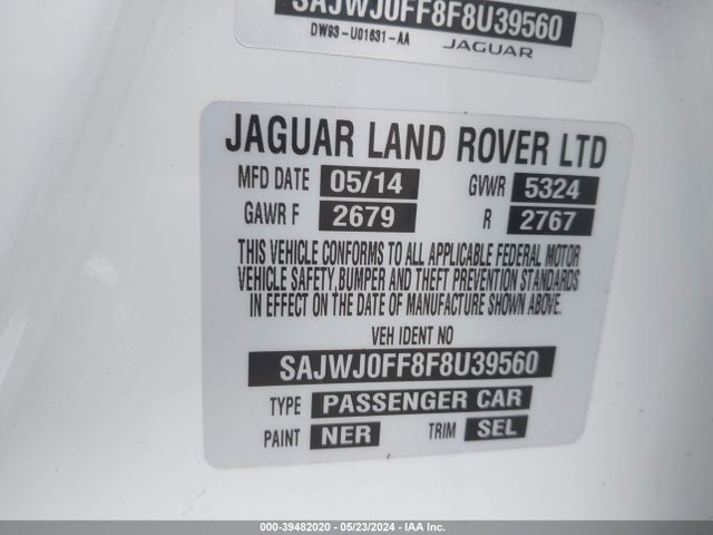 2015 JAGUAR XF SAJWJ0FF8F8U39560 Photo 8