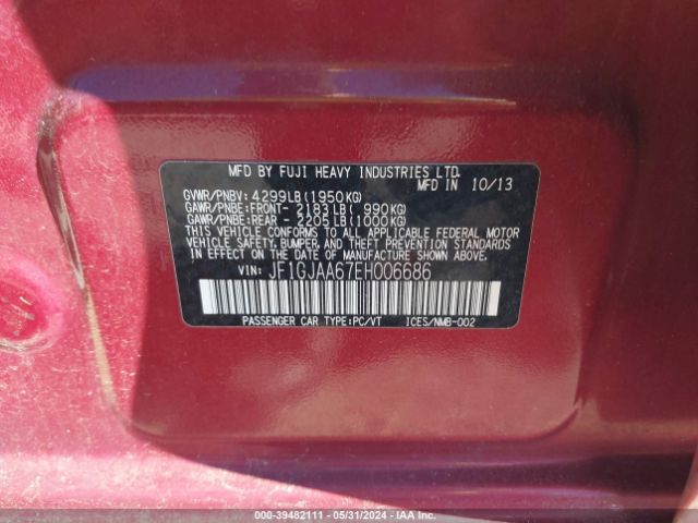 JF1GJAA67EH006686 Subaru Impreza 2.0i