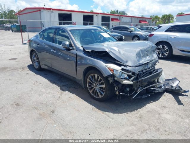 2019 Infiniti Q50 3.0t Luxe მანქანა იყიდება აუქციონზე, vin: JN1EV7AP5KM511018, აუქციონის ნომერი: 39482147