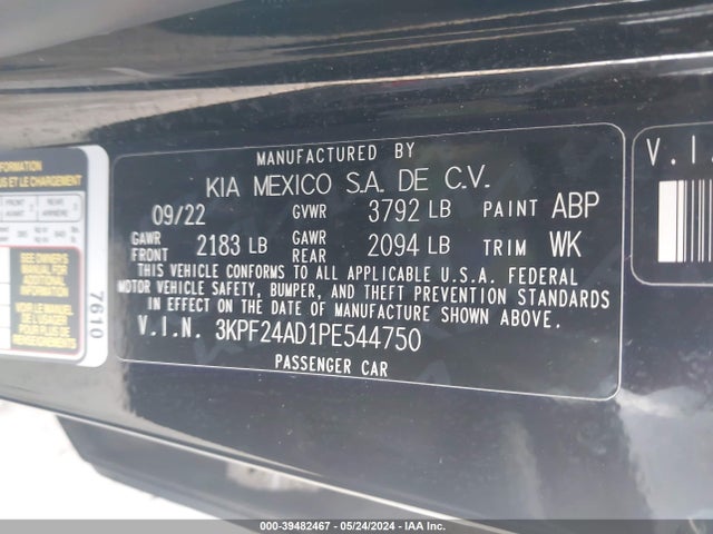 KIA Forte Lxs 2023 3KPF24AD1PE544750 Image 9