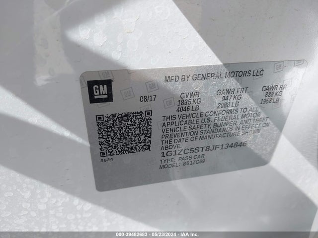 Chevrolet Malibu 1fl 2018 1G1ZC5ST8JF134846 Image 9