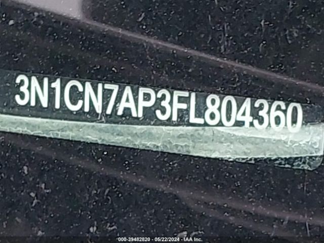 3N1CN7AP3FL804360 Nissan Versa 1.6 Sl