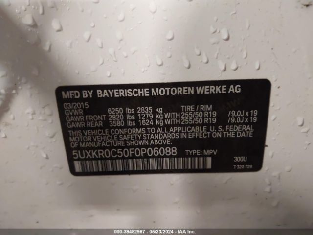 5UXKR0C50F0P06088 BMW X5 Xdrive35i