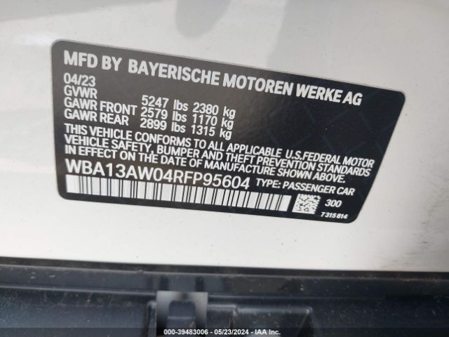 2024 BMW M440I GRAN COUPE WBA13AW04RFP95604 Photo 8
