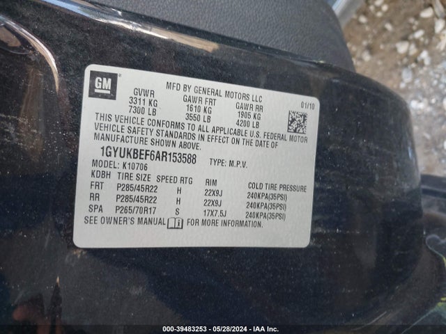 2010 CADILLAC ESCALADE 1GYUKBEF6AR153588 Photo 8