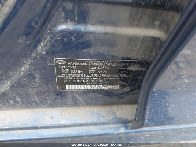 Hyundai SONATA SEL 2019 5NPE34AF7KH752291 Image 9