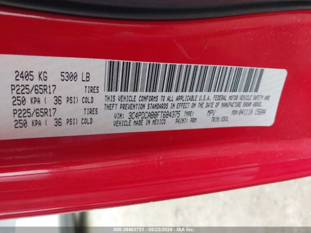 3C4PDCAB8FT684375 Dodge Journey American Value Pkg