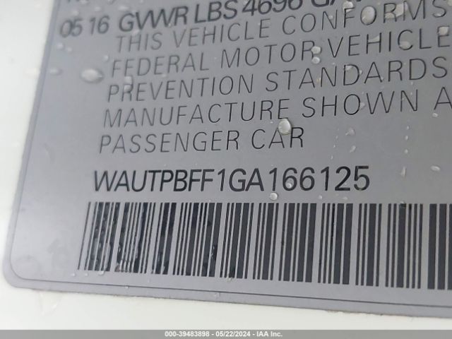 WAUTPBFF1GA166125 Audi A3 E-tron 1.4t Premium