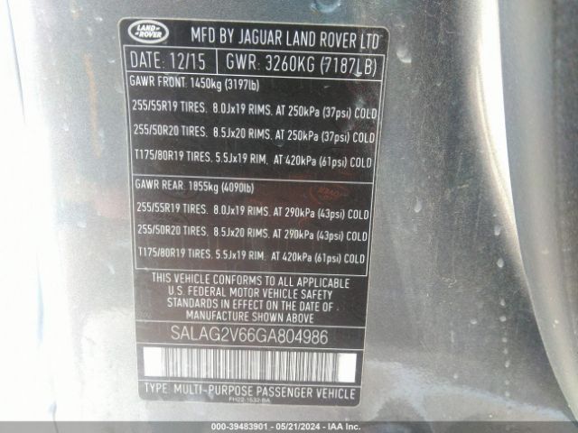 SALAG2V66GA804986 Land Rover LR4