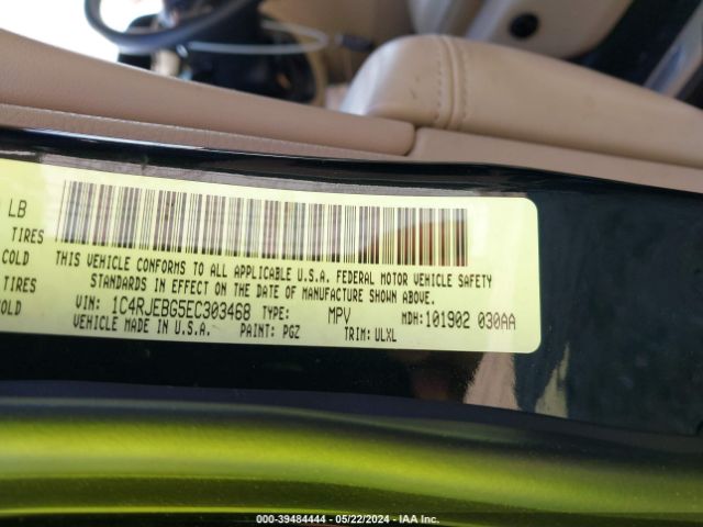 1C4RJEBG5EC303468 Jeep Grand Cherokee Limited