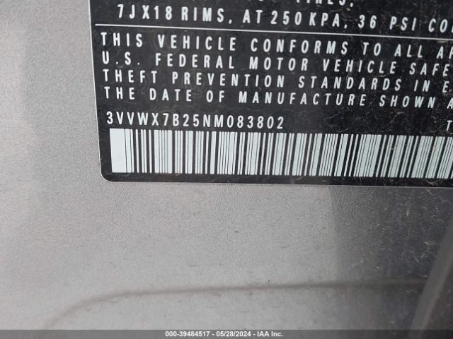 3VVWX7B25NM083802 Volkswagen Taos 1.5t Se