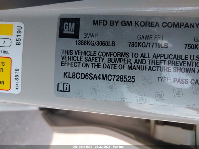 Chevrolet Spark Fwd 1lt Automatic 2021 KL8CD6SA4MC728525 Image 9