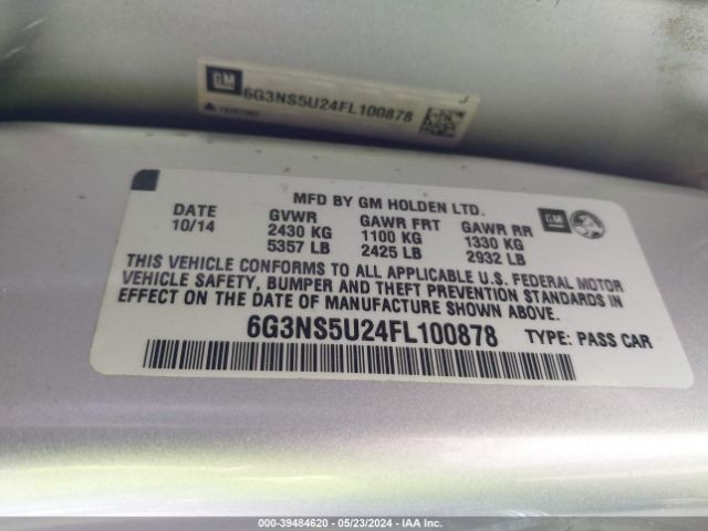 6G3NS5U24FL100878 Chevrolet Caprice Police