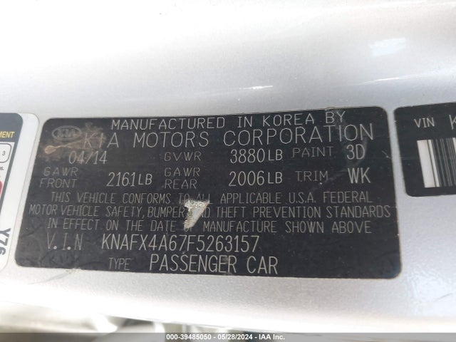 KIA FORTE LX 2015 KNAFX4A67F5263157 Image 9