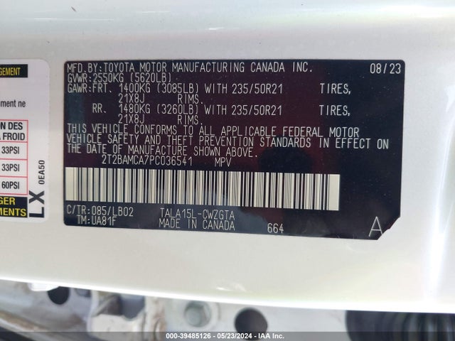 Lexus Rx 350 Premium Plus 2023 2T2BAMCA7PC036541 Image 9