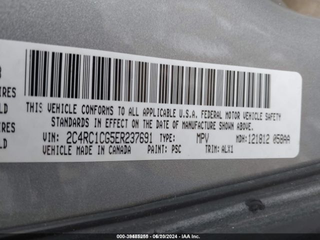 2C4RC1CG5ER237691 Chrysler Town & Country Touring-l