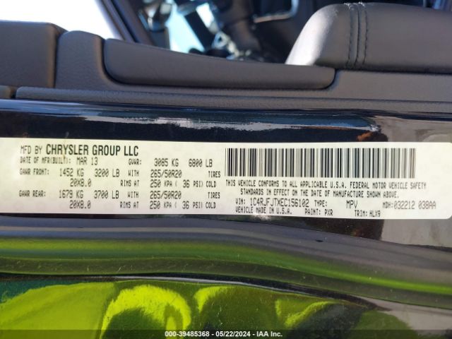 1C4RJFJTXEC156102 Jeep Grand Cherokee Summit