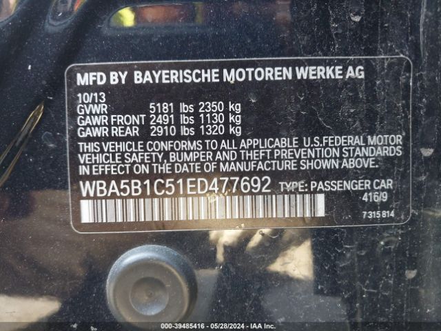 WBA5B1C51ED477692 BMW 535i