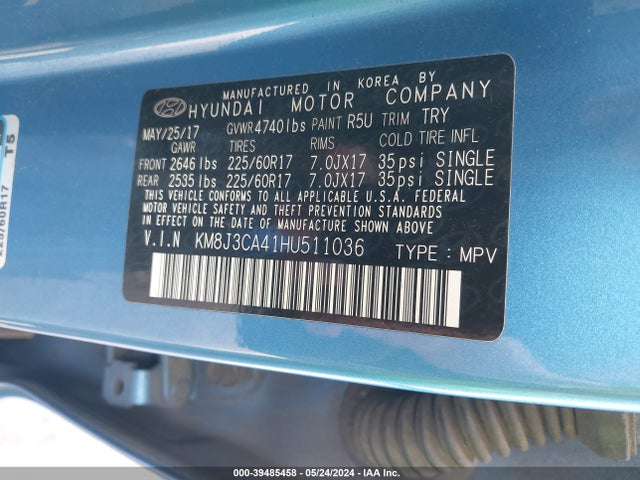Hyundai Tucson Se Plus 2017 KM8J3CA41HU511036 Image 9