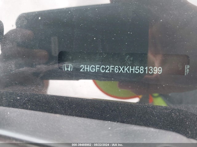 Honda Civic Lx 2019 2HGFC2F6XKH581399 Image 9