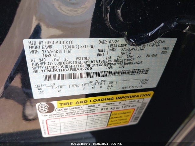 Ford Expedition Xlt Max 2024 1FMJK1H83REA42799 Image 9