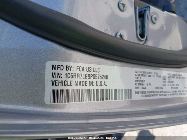 1C6RR7LG9PS575248 RAM 1500 Classic Slt  4x4 5'7 Box