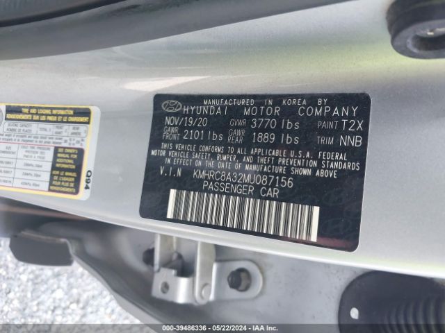 KMHRC8A32MU087156 Hyundai Venue Sel