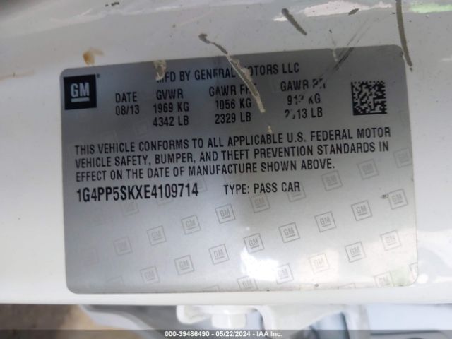 1G4PP5SKXE4109714 Buick Verano