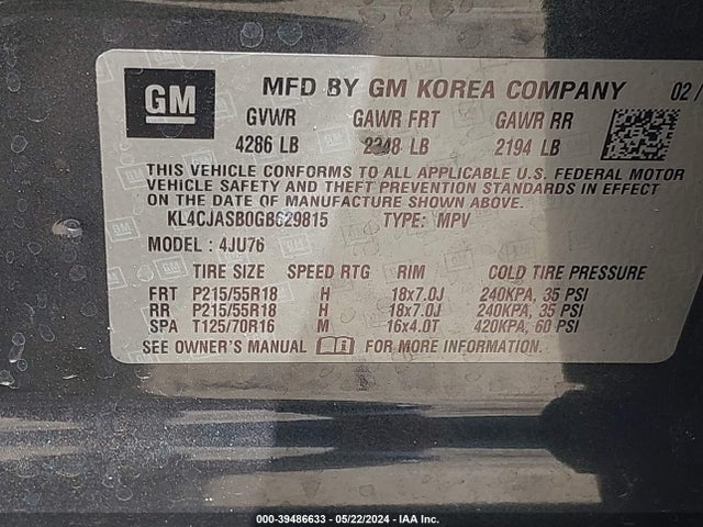 Buick Encore 2016 KL4CJASB0GB629815 Image 9