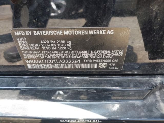 WBA5U7C01LA232391 BMW 3 Series M340i