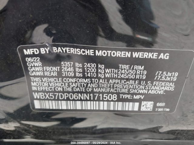 WBX57DP06NN171508 BMW X3 Xdrive30i
