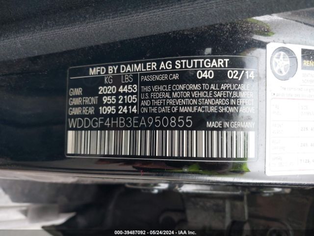 WDDGF4HB3EA950855 Mercedes-Benz C 250 Luxury/sport