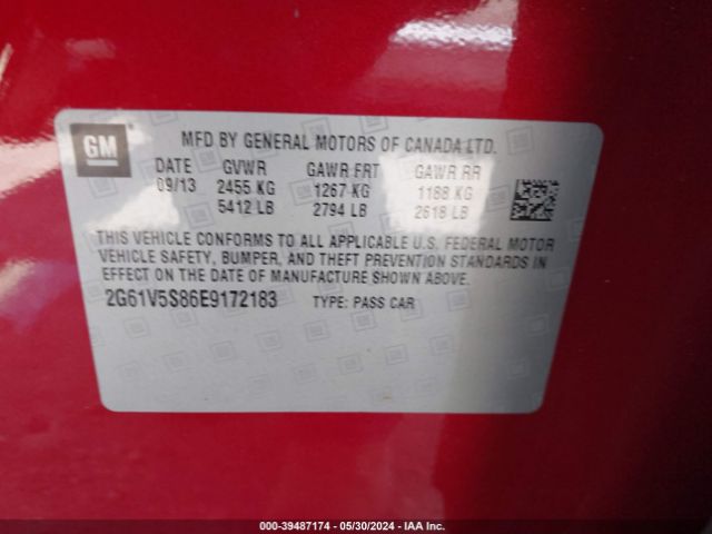 2G61V5S86E9172183 Cadillac Xts Vsport Premium