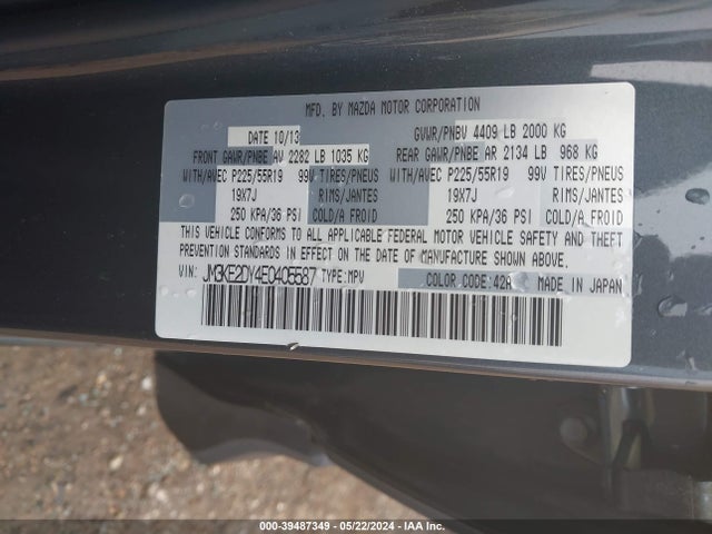 Mazda Cx-5 Grand Touring 2014 JM3KE2DY4E0405587 Image 9