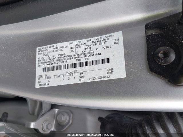 Ford F-250 Xlt 2019 1FT7W2B62KED38516 Image 9