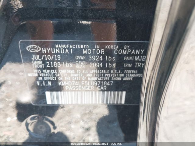 KMHD74LF5LU971847 Hyundai ELANTRA SE