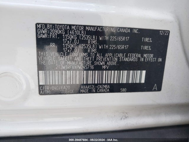 Toyota Rav4 Xle 2023 2T3W1RFVXPW245716 Image 9