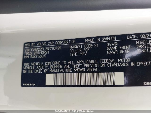 YV4A22PL2N1793729 Volvo Xc90 T6 Inscription 7 Passenger