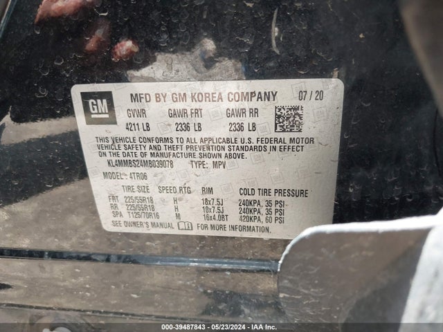 KL4MMBS24MB039078 Buick Encore Gx Fwd Preferred